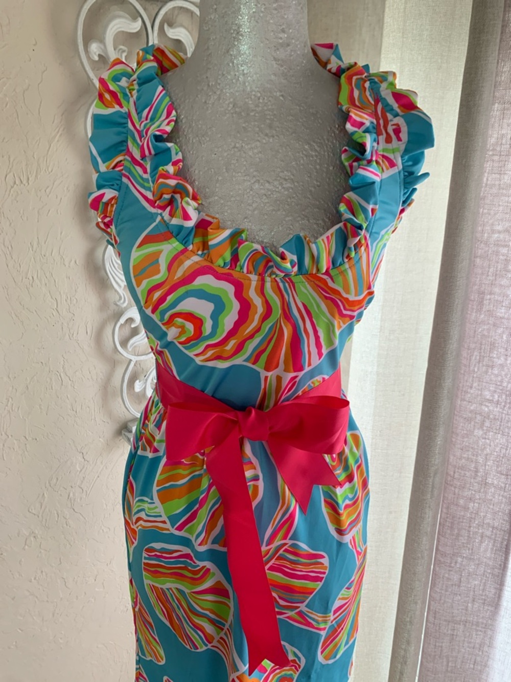 Gretchen Scott Ruffle Tie waist size Shrimp\XS